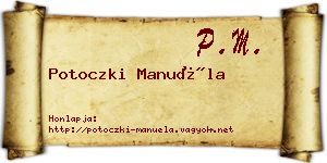 Potoczki Manuéla névjegykártya